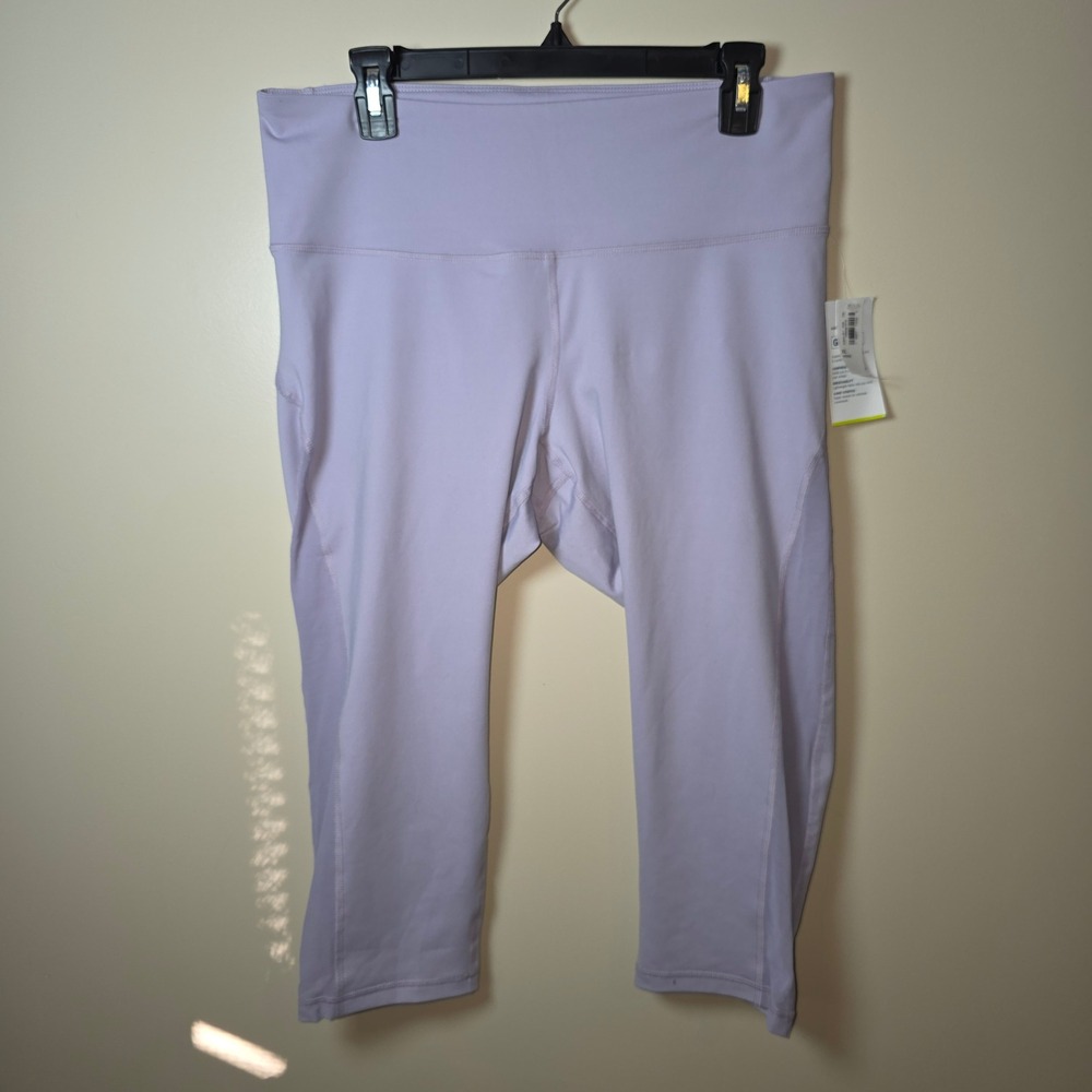 Old Navy Active Go-Dry Compression Cropped Leggings Lavender XL Petite NWT‎